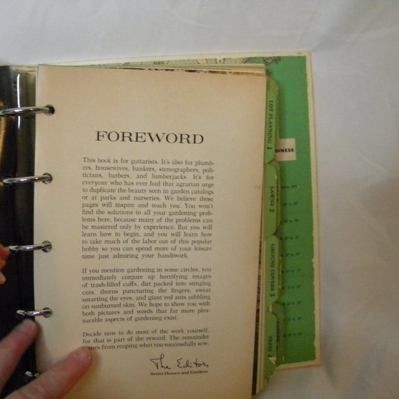 Better Homes and Gardens 1968 Vintage New Garden Book 5 Ring Binder Rose - Picture 4 of 5
